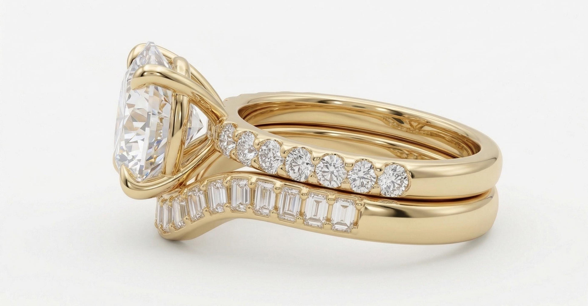 2 Ct IGI Certified Baguette Diamond Engagement Ring
