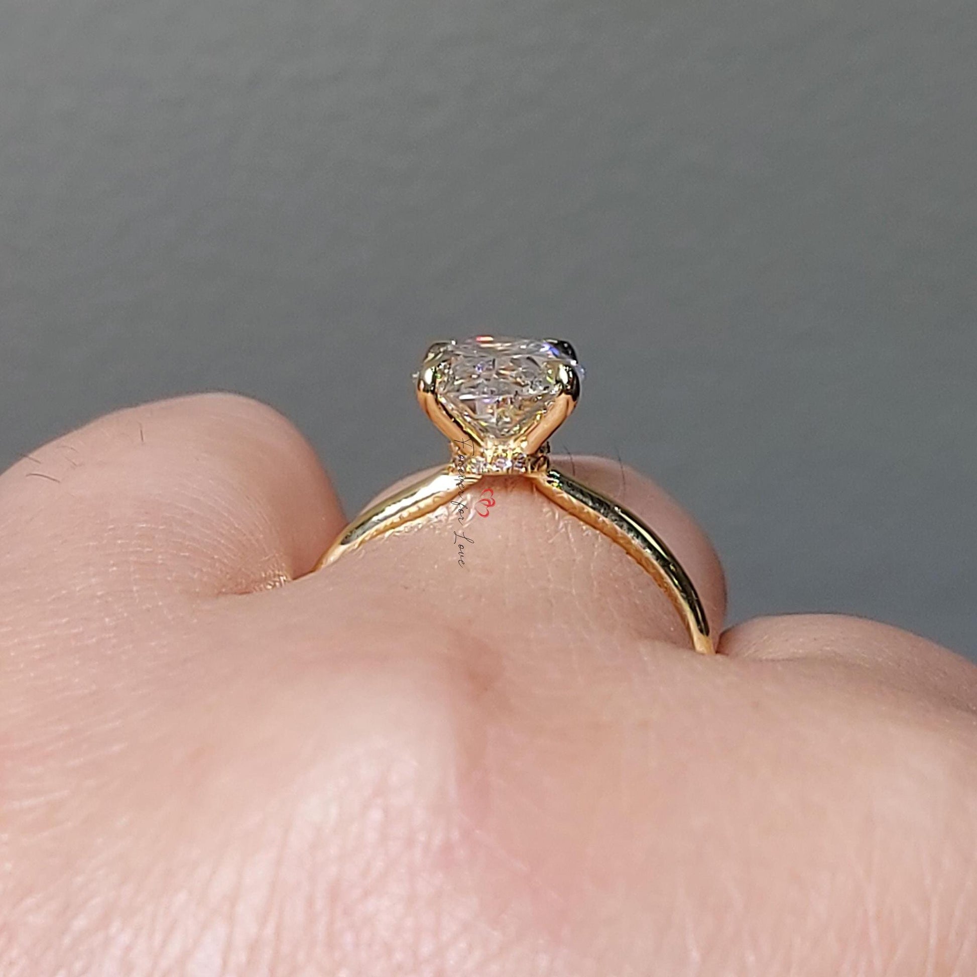 5 Ct Oval Lab Diamond Engagement Ring