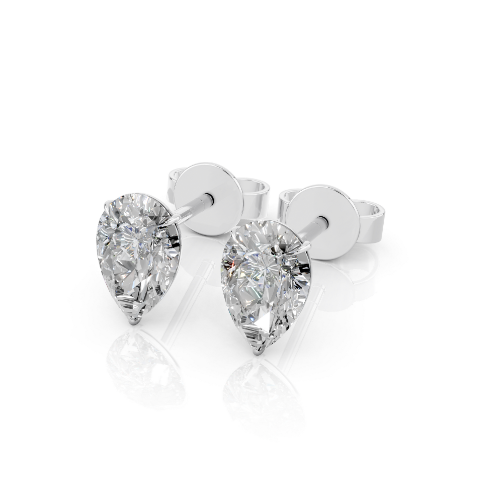 Pear Diamond Stud Earrings Forever For Love
