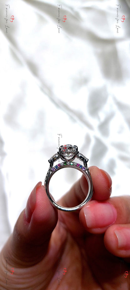 3 Ct Oval Moissanite Eternity Band