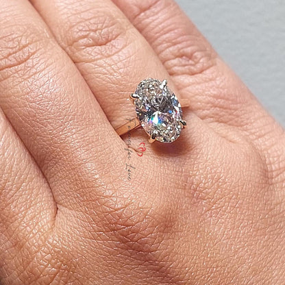 3.6 Ct Oval Lab Diamond Engagement Ring