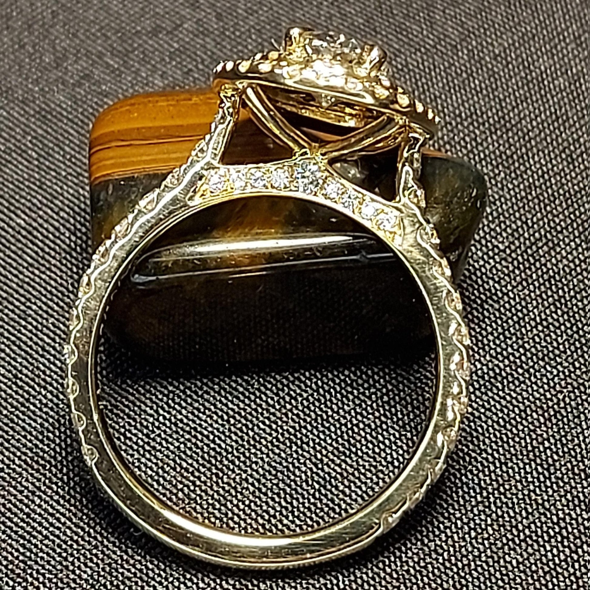 IGI Certified Oval Lab Diamond Halo Engagement Ring