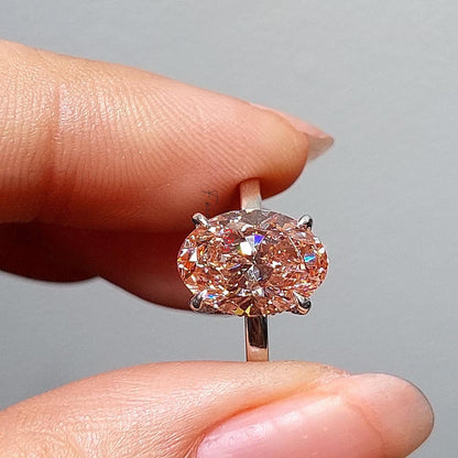 IGI Certified Oval Lab Diamond Engagement Ring