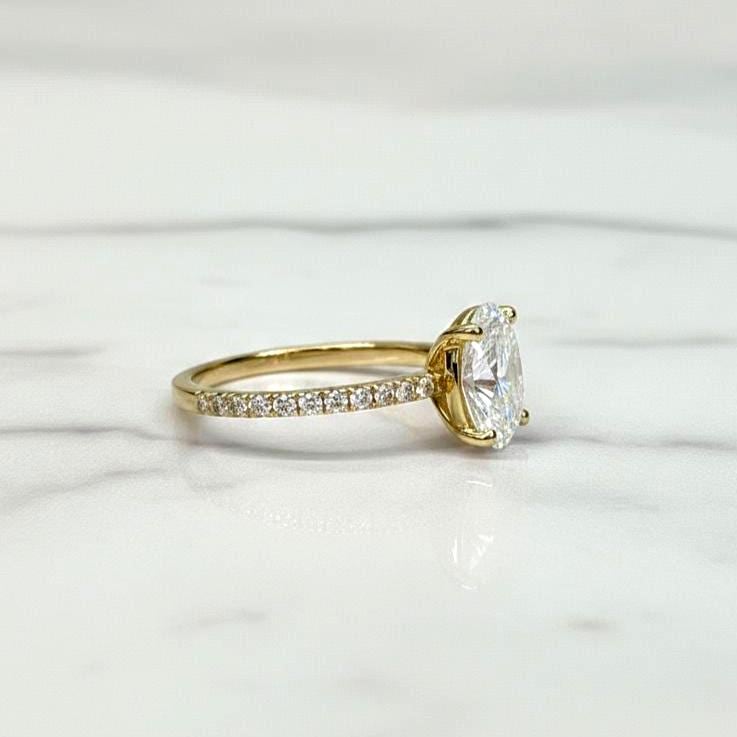 1.8 Ct IGI Certified Oval Lab Diamond Solitaire Engagement Ring