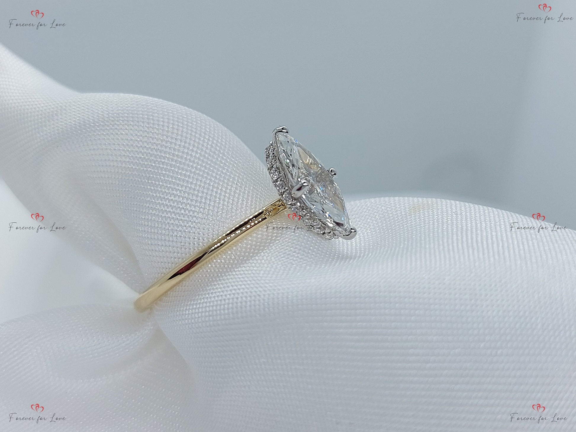 1 Ct IGI Certified Marquise Lab Diamond Engagement Ring