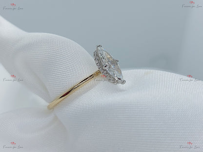 1 Ct IGI Certified Marquise Lab Diamond Engagement Ring