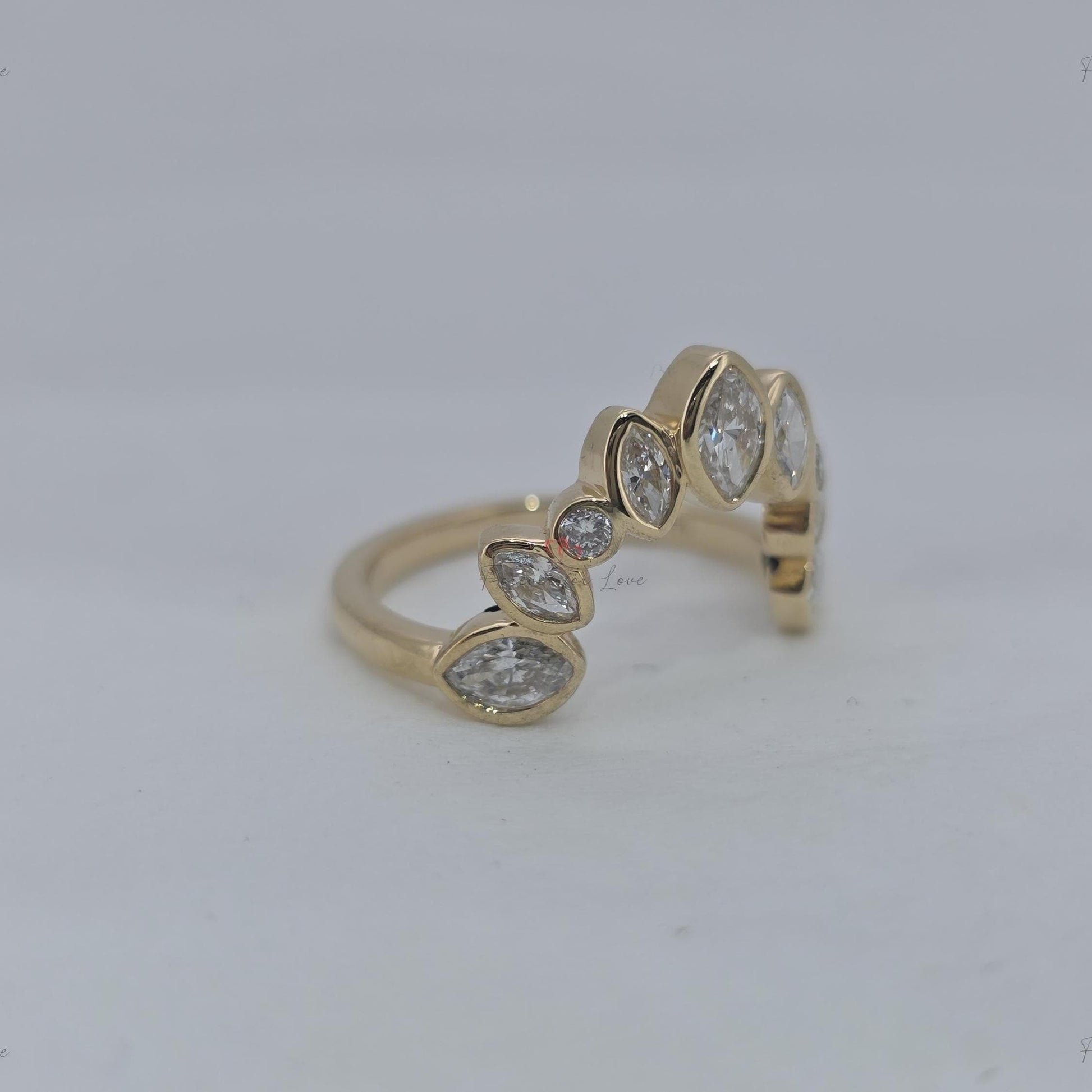 Pear Lab Grown Diamond Band, Pear Brilliant Cut Diamond Wedding Band, Promise Ring, Matching Band, Wedding Gift Band, Stackable Band.