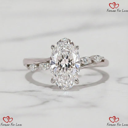 2.1 Ct IGI Certified Oval Lab Diamond Engagement Ring
