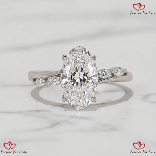 2.1 Ct IGI Certified Oval Lab Diamond Engagement Ring