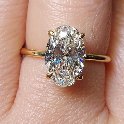5 Ct Oval Lab Diamond Engagement Ring