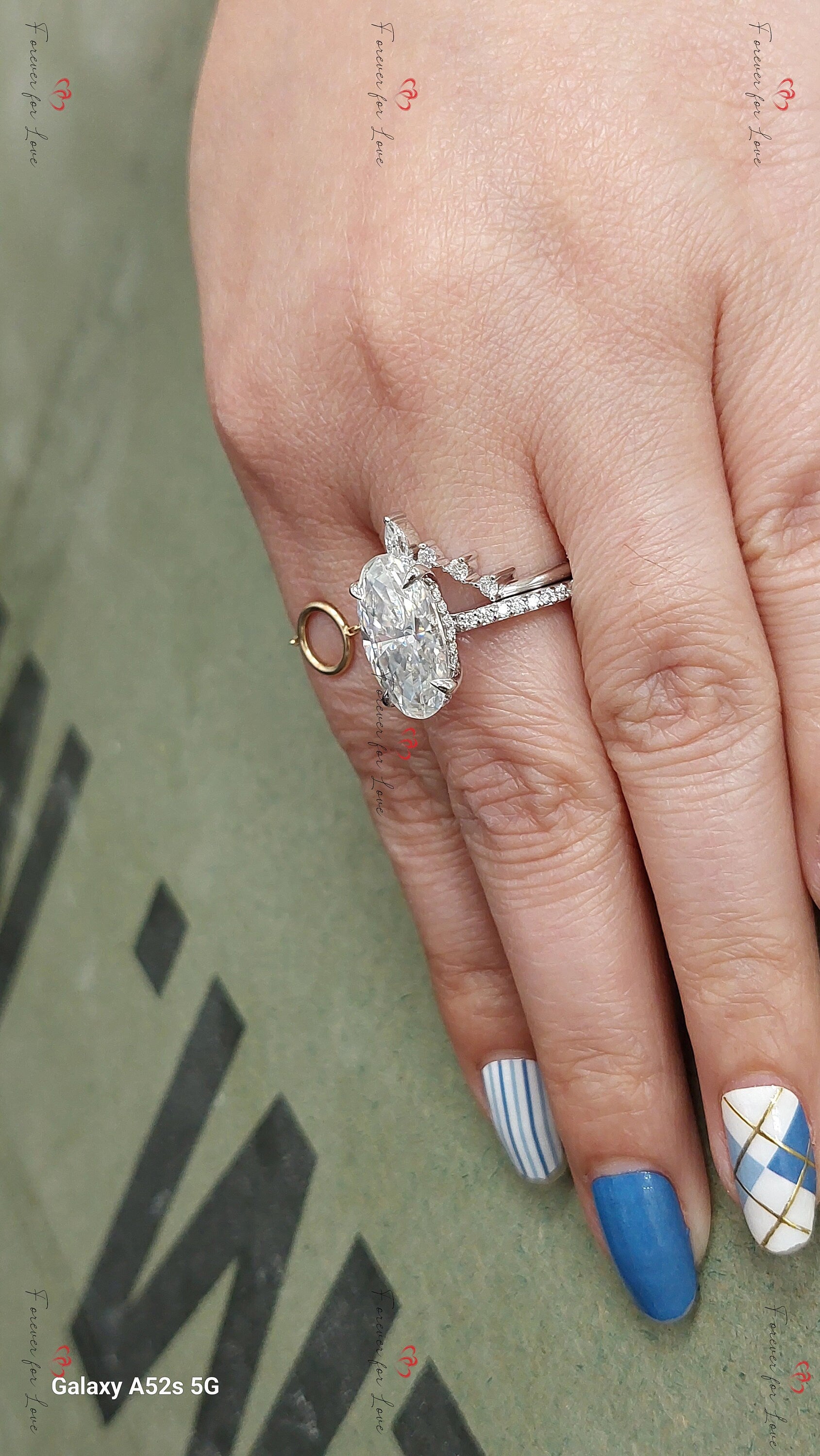 6.5 Ct Oval Moissanite Eternity Band