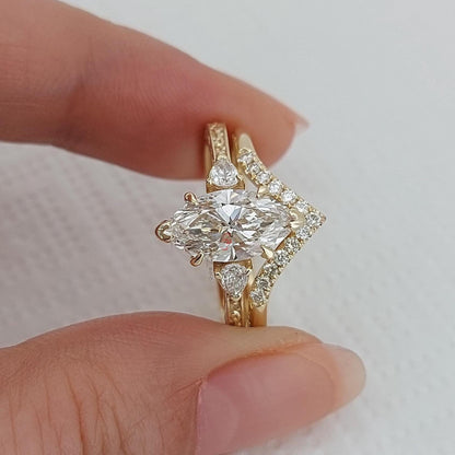 2 Ct IGI Certified Marquise Lab Diamond Engagement Ring