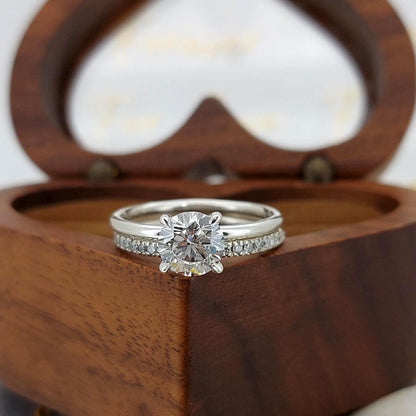 1 Ct Round Lab Diamond Engagement Ring