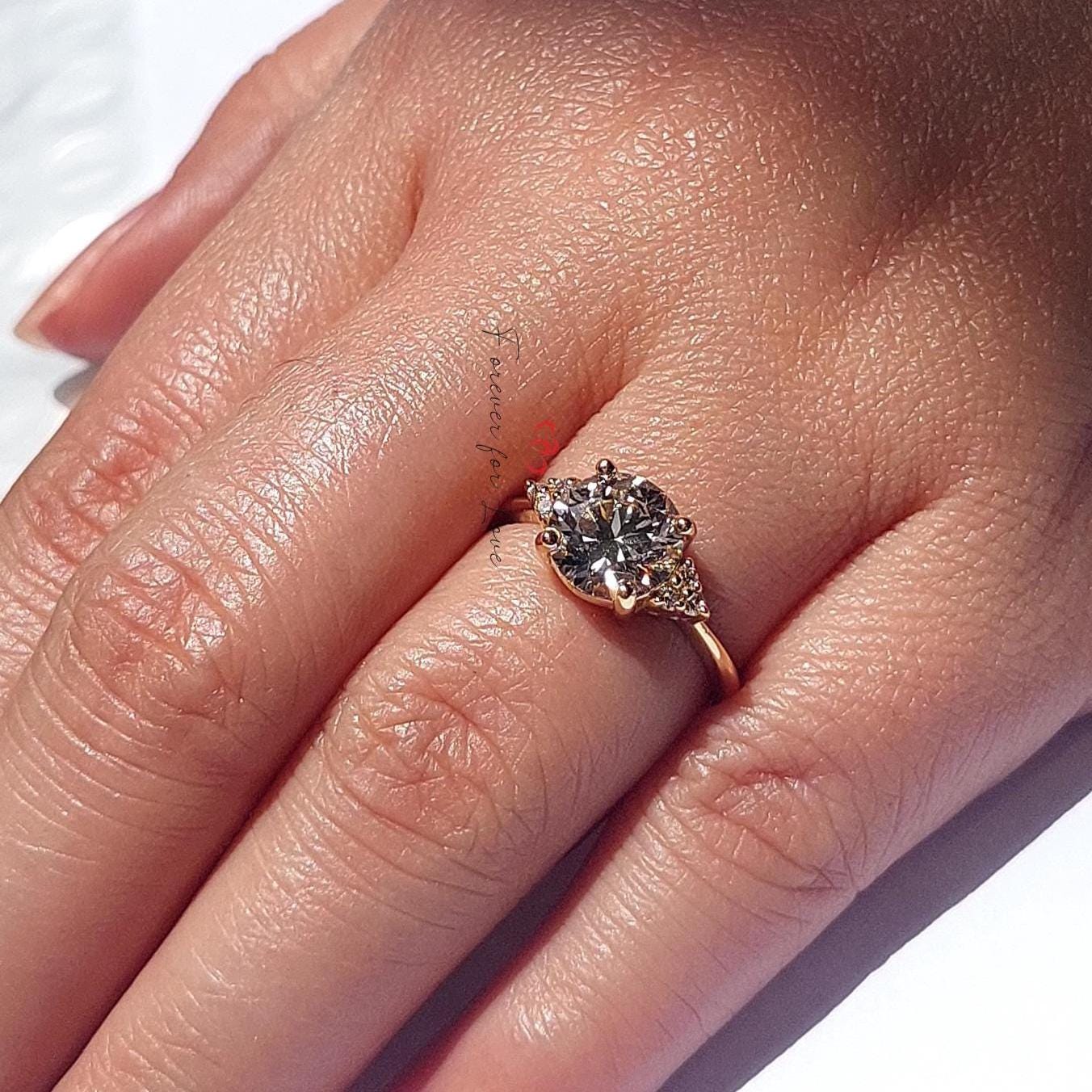 2.1 Ct IGI Certified Round Lab Diamond Three Stone Engagement Ring