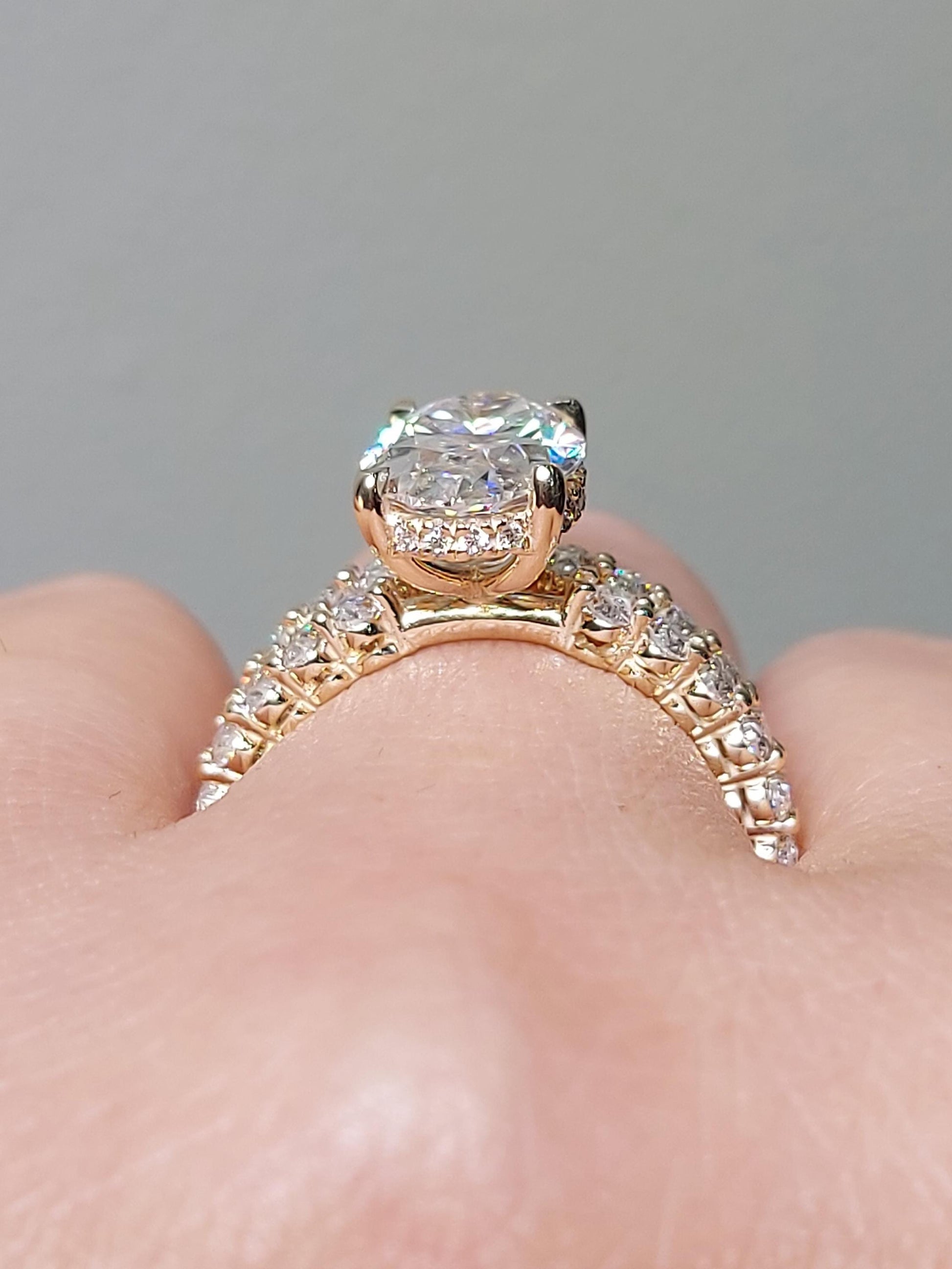 4 Ct Oval Moissanite Eternity Band
