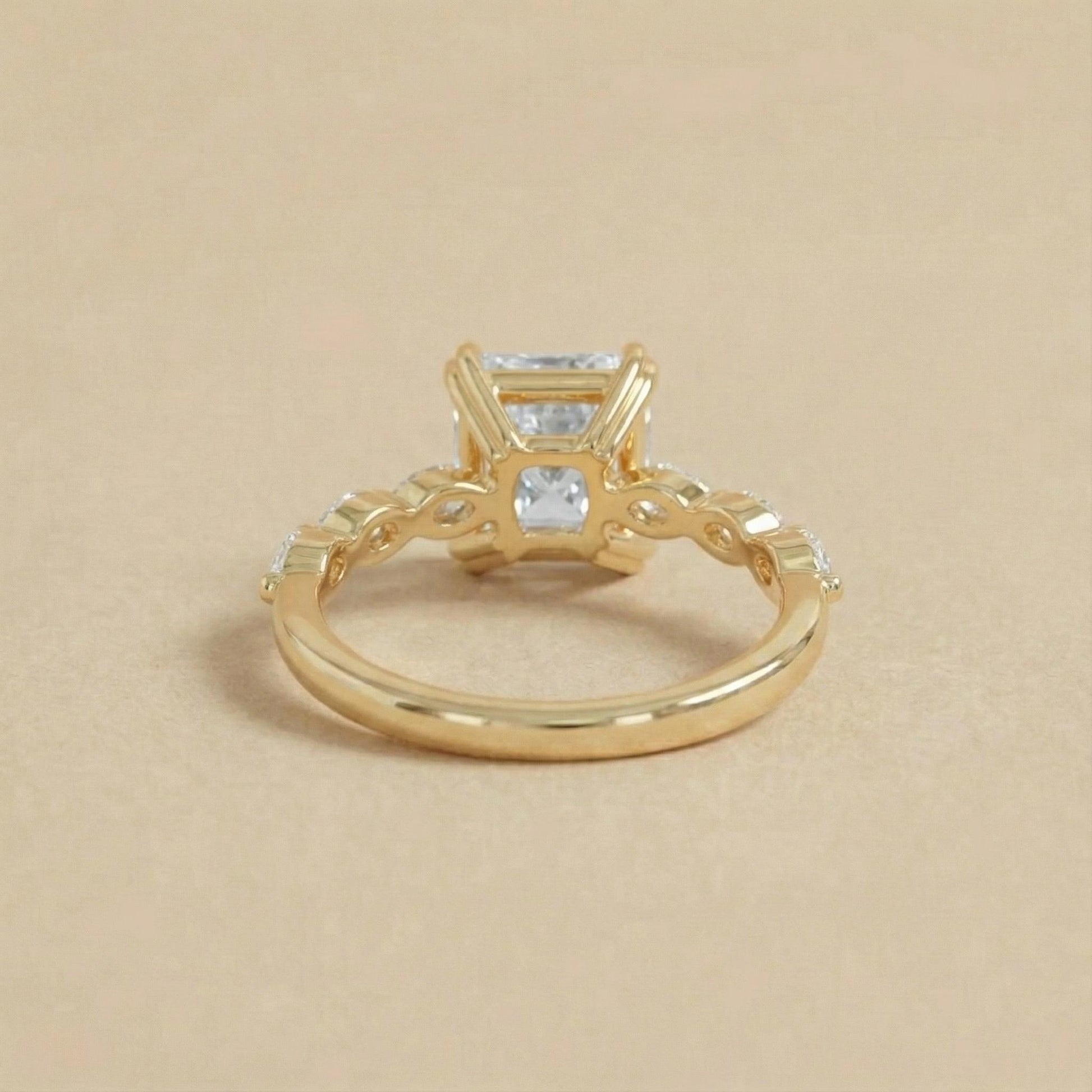 2 Ct IGI Certified Princess Lab Diamond Engagement Ring