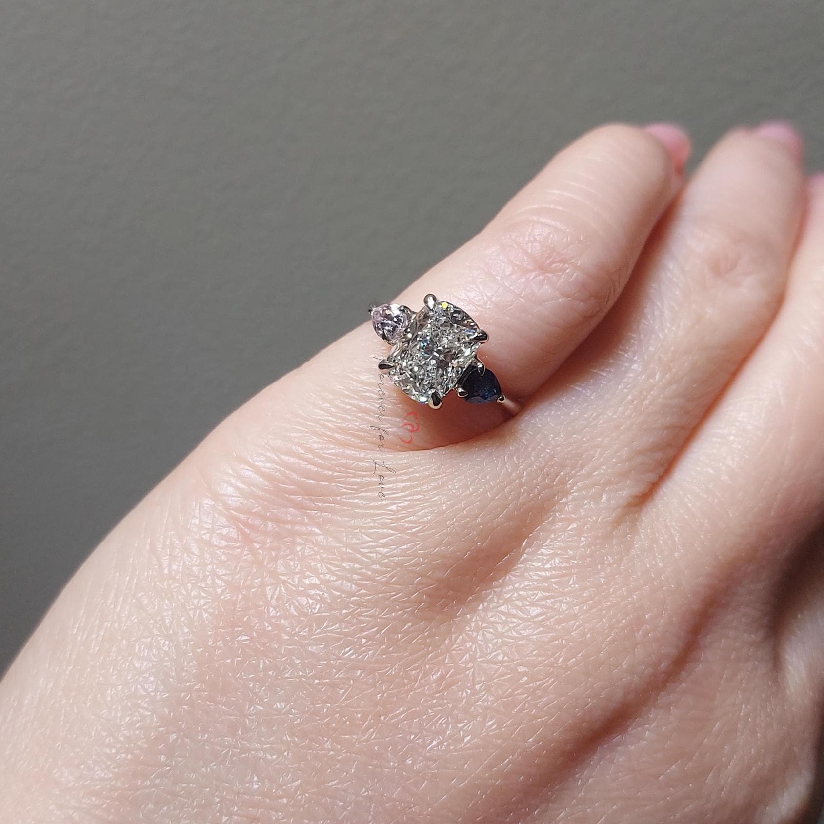 2.00 Ct IGI Certified Cushion Lab Diamond Engagement Ring