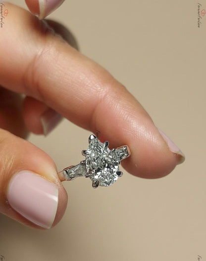 2 Ct Baguette Diamond Solitaire Engagement Ring