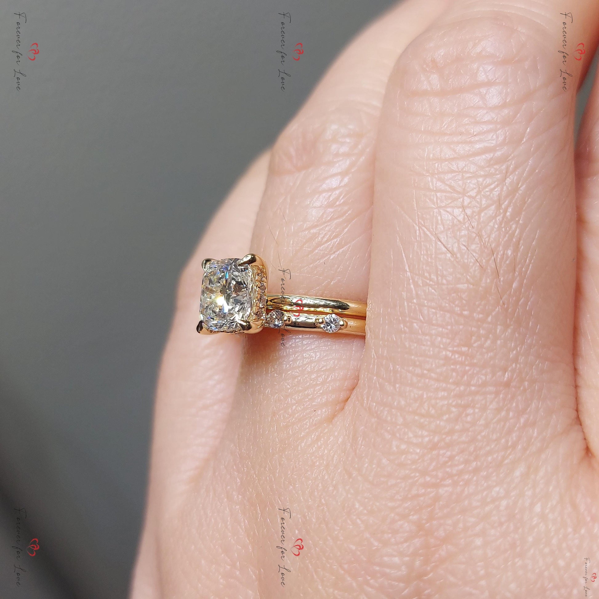 3 Ct Cushion Lab Diamond Eternity Band