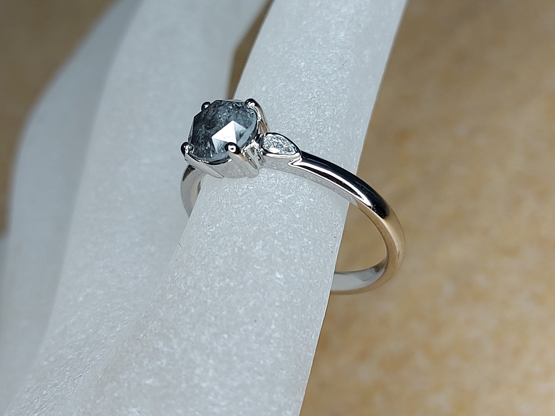 Pear Natural Diamond Engagement Ring
