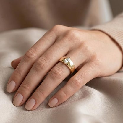 Marquise Lab Diamond Wedding Band