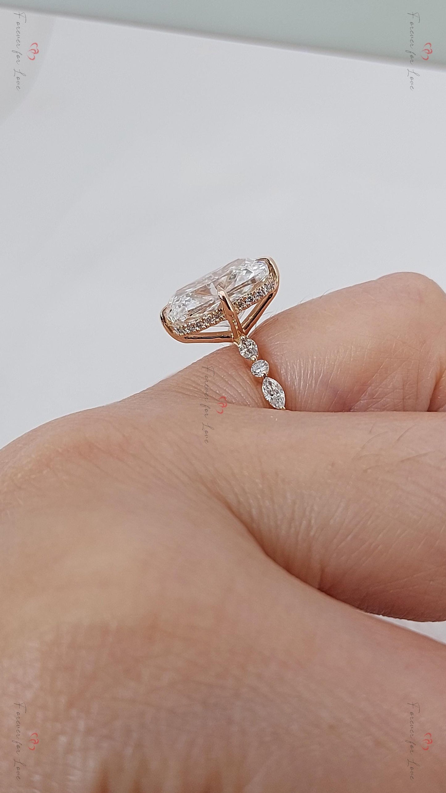 6 Ct IGI Certified E VVS2 Cushion Lab Diamond Solitaire Engagement Ring Cushion cut 1Ct Moissanite Brilliant Cut engagement ring in 935 Argentium Silver — custom handcrafted by Forever For Love