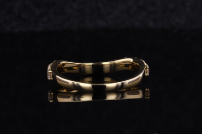 Round Moissanite Half Eternity Band