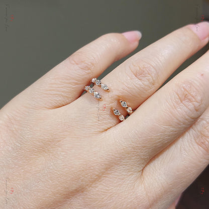 Marquise Diamond Stacking Ring