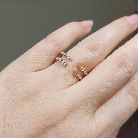 Marquise Diamond Stacking Ring