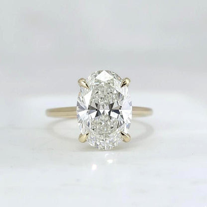 2 Ct Oval Lab Diamond Engagement Ring