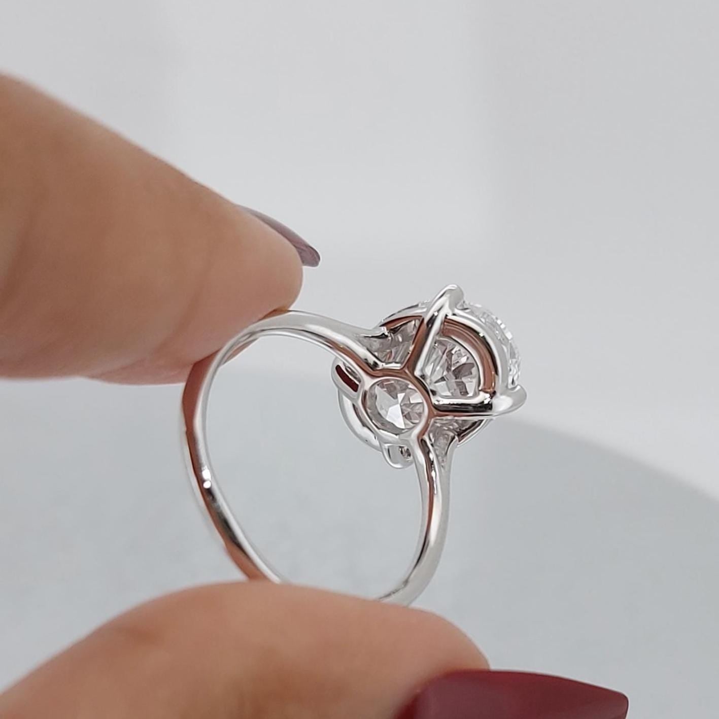 5 Ct IGI Certified Oval Lab Diamond Engagement Ring