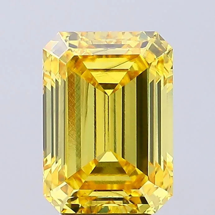 5.02ct Emerald Lab Grown Diamond (Colour Fancy Vivid Yellow, Clarity VS2, IGI Certified)