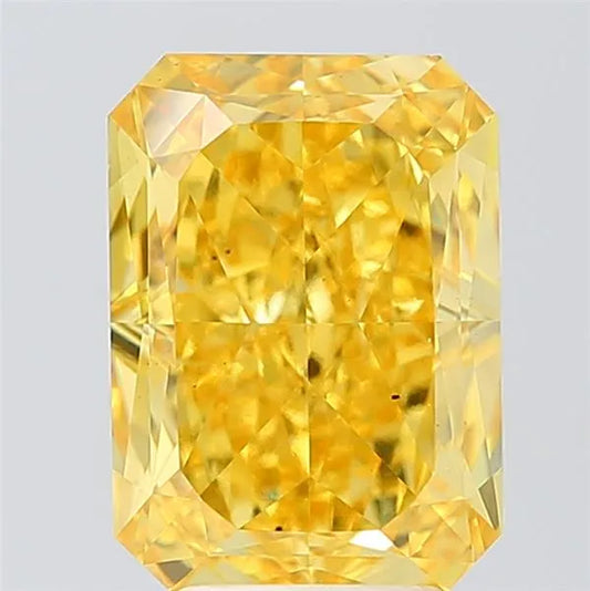 5.03ct Radiant Lab Grown Diamond (Colour Fancy Vivid Yellow, Clarity VS2, IGI Certified)