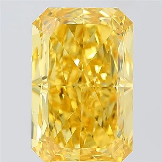 5.32ct Radiant Lab Grown Diamond (Colour Fancy Vivid Yellow, Clarity VS2, IGI Certified)