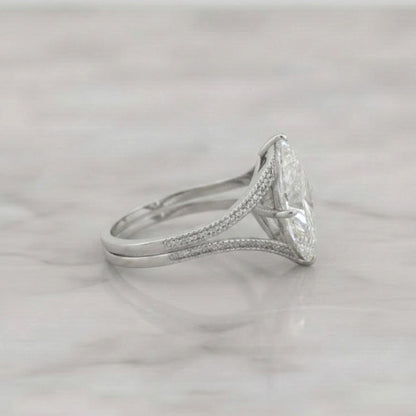 4 Ct IGI Certified Marquise Lab Diamond Band