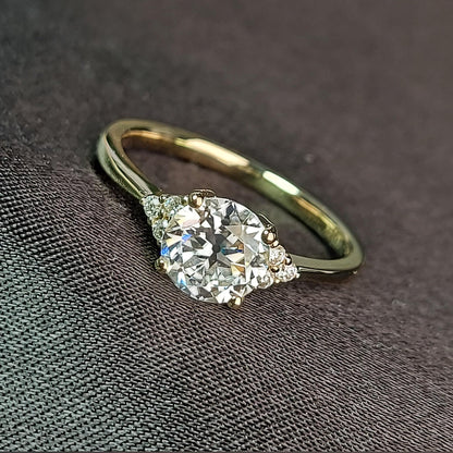 1.1 Ct IGI Certified Round Lab Diamond Three Stone Engagement Ring