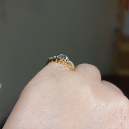 1.5 Ct IGI Certified Oval Lab Diamond Three Stone Engagement Ring