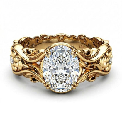 2.5 Ct IGI Certified Oval Lab Diamond Solitaire Engagement Ring