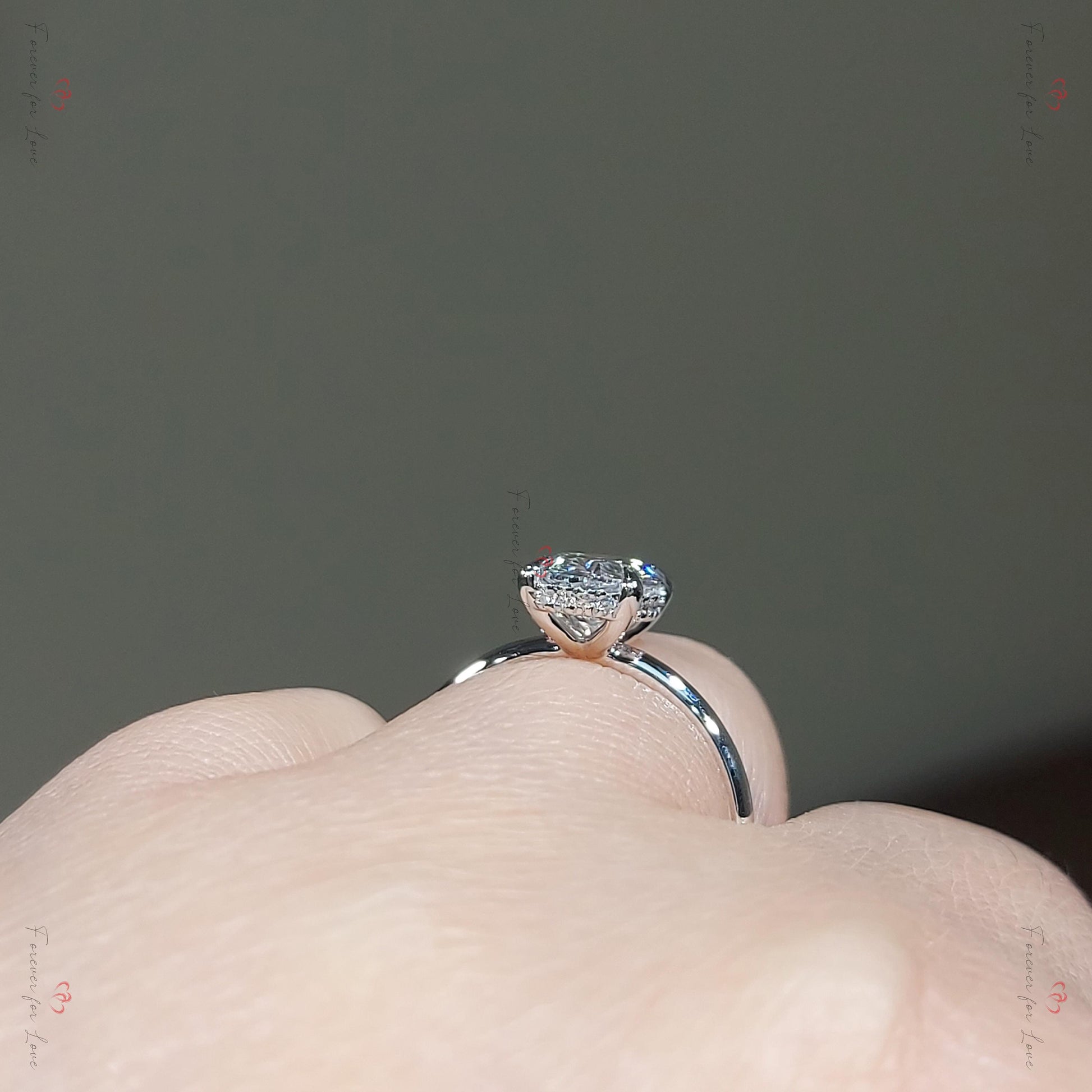 3 Ct IGI Certified Oval Lab Diamond Engagement Ring