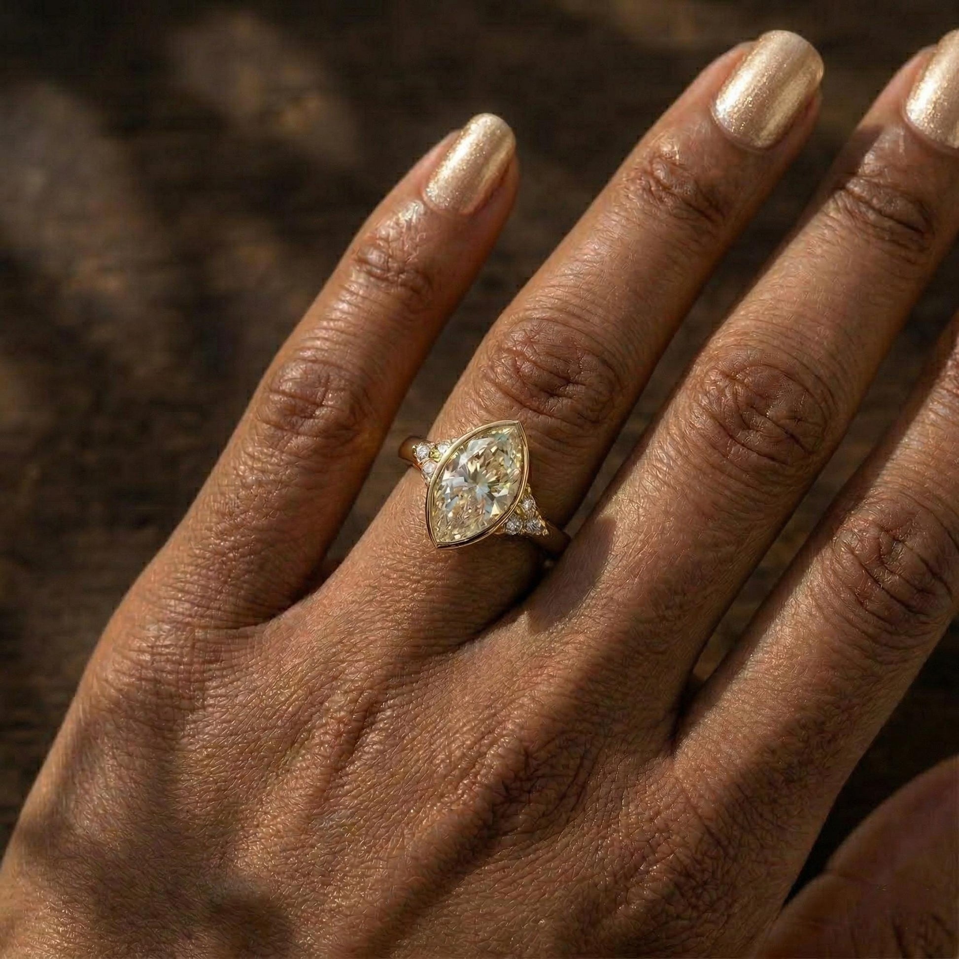 1.6 Ct IGI Certified Pear Lab Diamond Band
