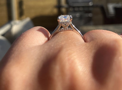 3 Ct Radiant Moissanite Engagement Ring