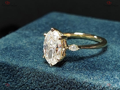 Oval Diamond, Moissanite Engagement Ring