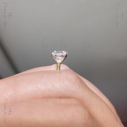 2 Ct Round Moissanite Solitaire Engagement Ring