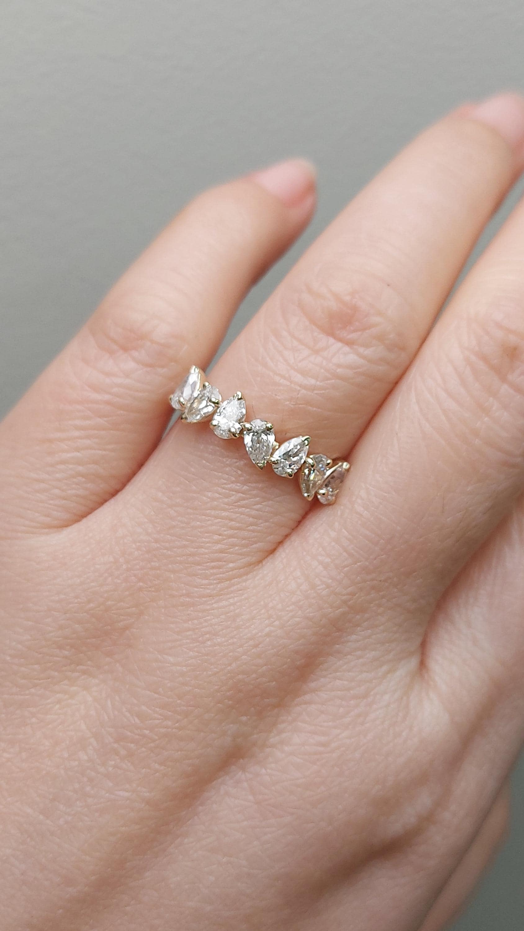 Pear Lab Diamond Half Eternity Band