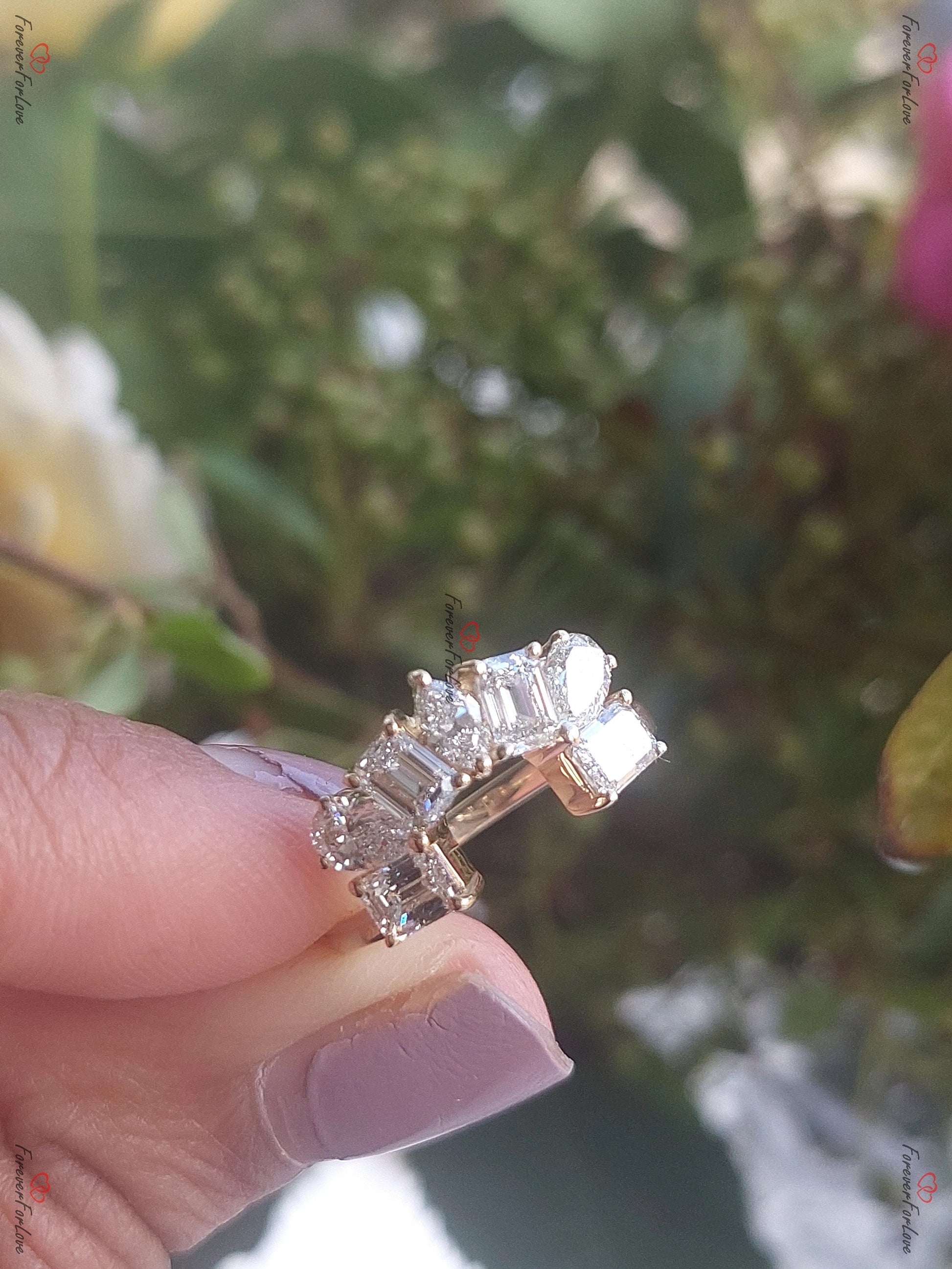 3 Ct IGI Certified Oval Lab Diamond Hidden Halo Engagement Ring