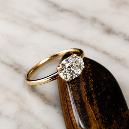 1.02 Ct Oval Lab Diamond Engagement Ring