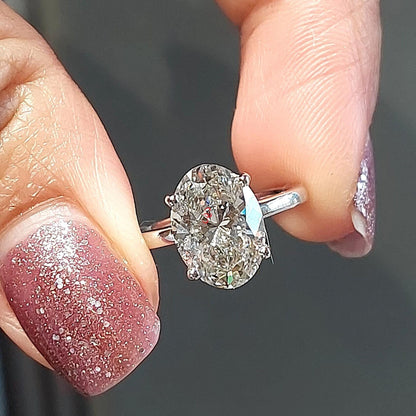 2.5 Ct IGI Certified Oval Lab Diamond Engagement Ring