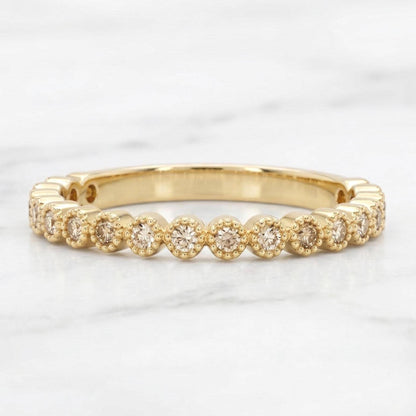 Round Diamond Half Eternity Band