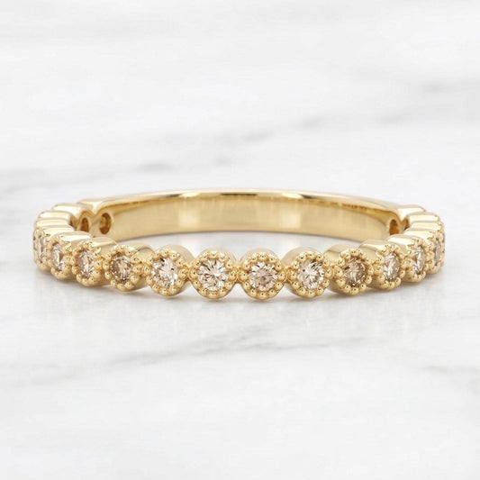 Round Diamond Half Eternity Band