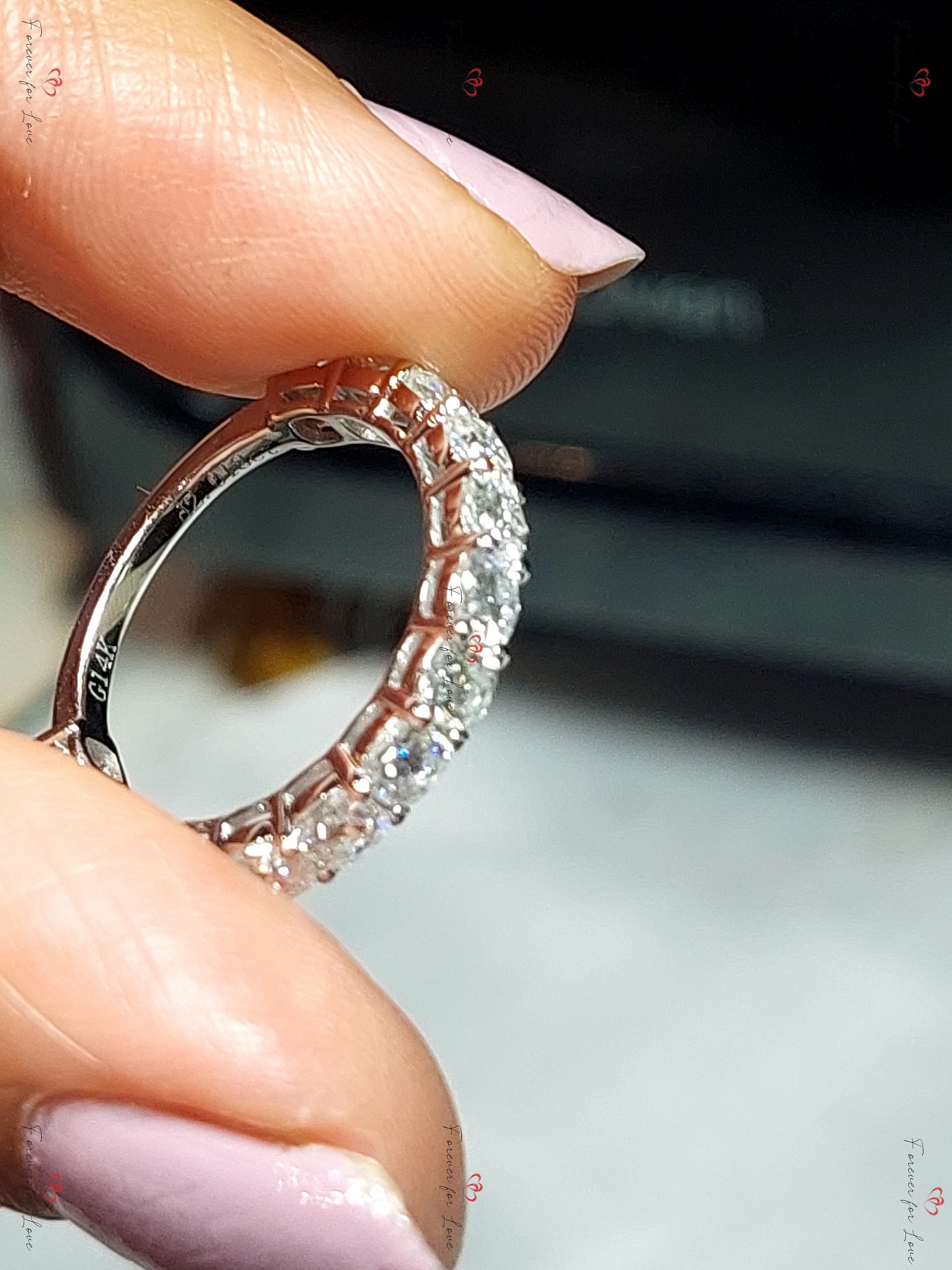 Round Lab Diamond Stacking Ring